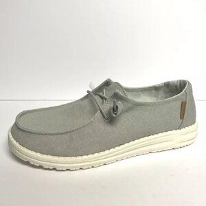 Hey Dude Womens Wendy Slip On Gray 8 M